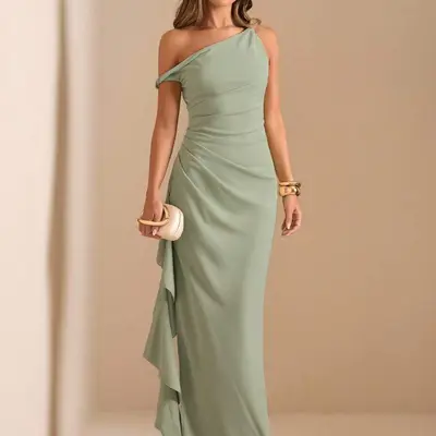 sage green bridesmaid dresses amazon Dress christmas wedding dresses plus 36 28 (Straight hem) Size:UK 18 | US 14 | 3X neck