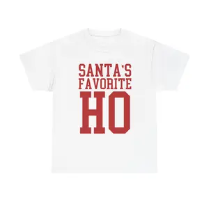 Santa’s Favorite Ho 🎅✨ | Funny Christmas T-Shirt for Women | Viral Holiday Tee Aesthetic