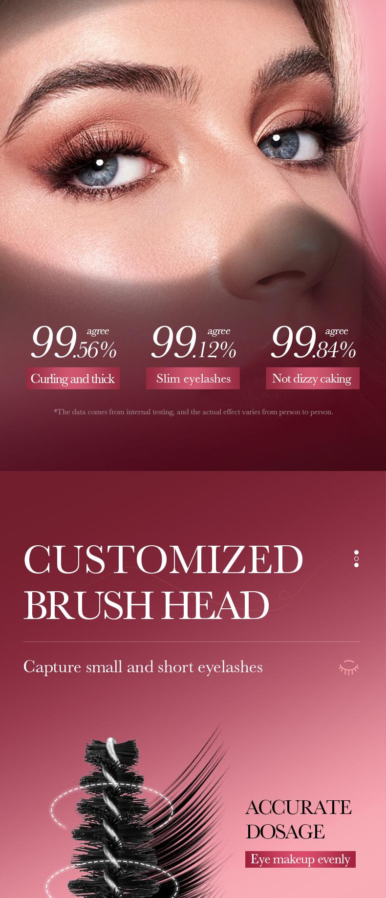 Star Mascara,Long Lasting Curling Eyelashes,Waterproof,Fast Drying