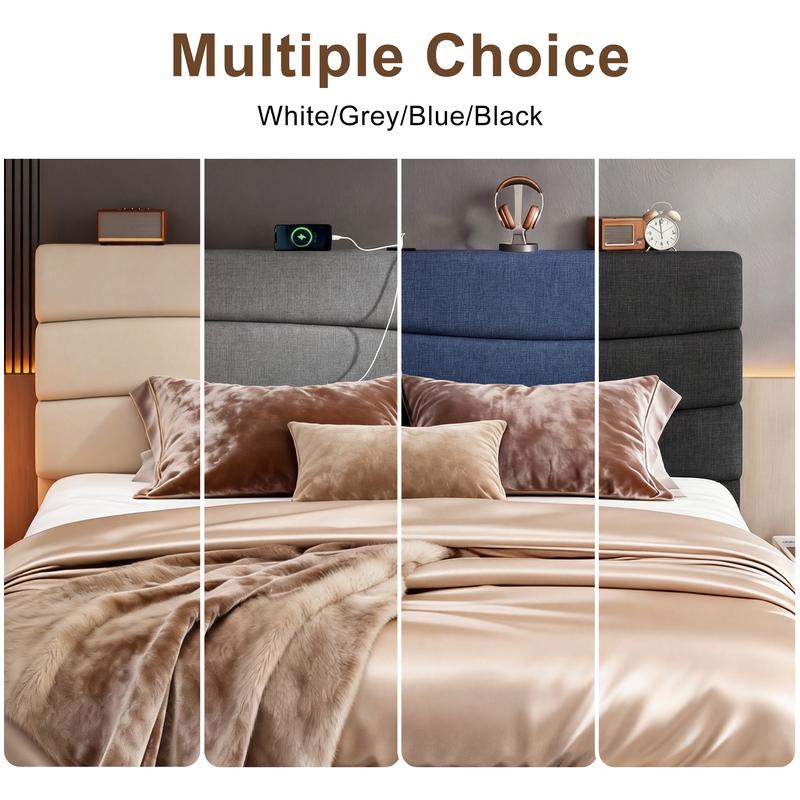 【Sturdy & Fit Snugly】Raybee Modern & Quiet Luxury Upholstered Queen Bed Frame with Adjustable Headboard【Frame ONLY,No Box Spring Needed】Center Support &Noise-Free Wooden Slats,Storage Space & Built-in Charging Station,Heavy Duty&Easy Assembly,best value 【Sturdy & Fit Snugly】Raybee Modern & Quiet Luxury Upholstered Queen Bed Frame with Adjustable Headboard【Frame ONLY,No Box Spring Needed】Center Support &Noise-Free Wooden Slats,Storage Space & Built-in Charging Station,Heavy Duty&Easy Assembly,best value