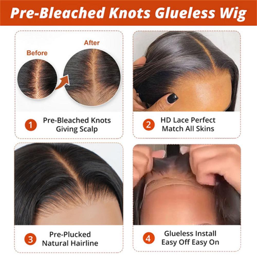 [Spring Essential] Wiggins Hair Ready to Go Glueless Wig Body Wave 7x4 & 7x5 Lace Closure Wigs Human Hair Pre Cut Lace Pre Bleached Knots Wig Beginner Friendly And 13x4 Lace Front Wig Pre Plucked Hairline #SpringStatements #WeeklyDeals