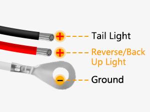 Nilight 6 Inch Oval White LED Trailer Tail Lights 2PCS 10 LED w/Flush Mount Grommets Plugs IP67 Waterproof Reverse/Back Up Trailer Lights for RV Truck Jeep