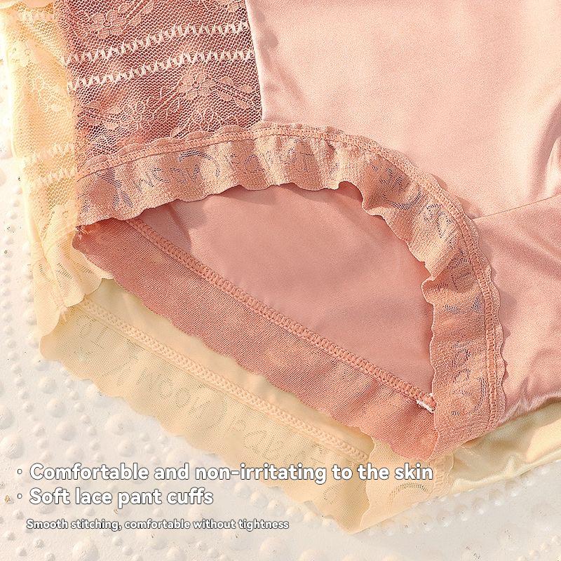 Women's Solid Satin Low Waist Panties, 6-Pack Soft Comfortable Breathable Lace Seamless Underwear, Suitable for Everyday Wear, All-Year Basic Casual Women's Briefs with Style Winter Clothing my christmas outfit Womenswear