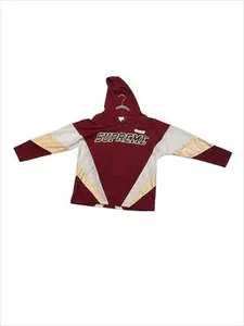 OBJ00360 Supreme Hooded Hockey Jersey in the Burgundy Colorway Released during fall