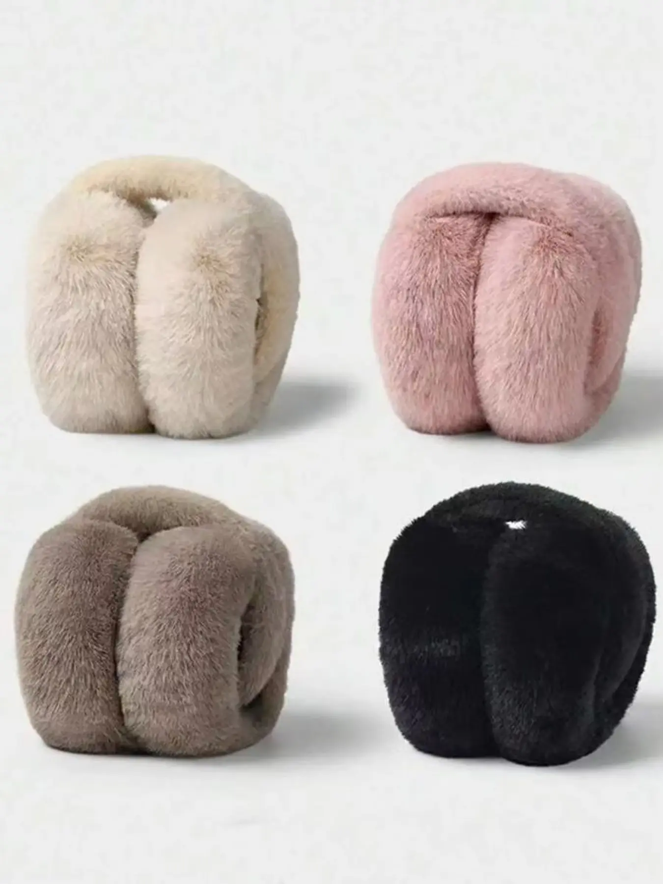 Winter Foldable Ear Warmer, Ear Protectors, Ear Covers, Thick Soft Fleece Material, Random Color, Suitable for Commuting, Cycling, Skiing, Outdoor Activities