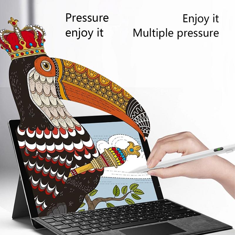 Stylus Pen Universal Active Stylus, Stylus Pen Compatible for iPhone for Android Smartphone Touchscreens/Phones, Rechargeable Stylus Pen with Touch Screen, Stylus Pencil for tablet, Stylus Pen for iPad Active Pencil-White, Computer Accessories