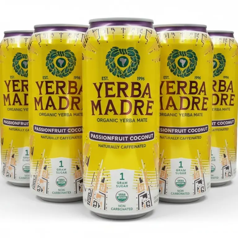 Guayaki Yerba Mate Passionfruit Coconut 6 Pack 15.5oz