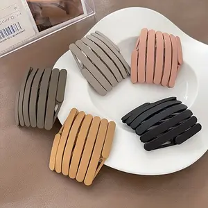 5Pcs Portable Retractable Hair Bands Women Non-Slip Teeth Grip Minimalist Resin for Gym Face Wash