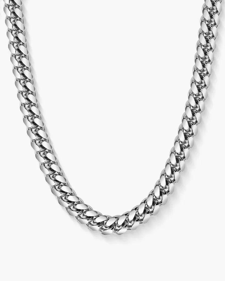 JAXXON Cuban Link Chain 5mm - Silver - Waterproof - Box Clasp