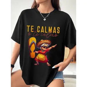 Mexican Mom Tee Spanish You Calm Or I Calm T-Shirt Women's Funny Graphic Tee Mexican Culture Mom Life Shirt