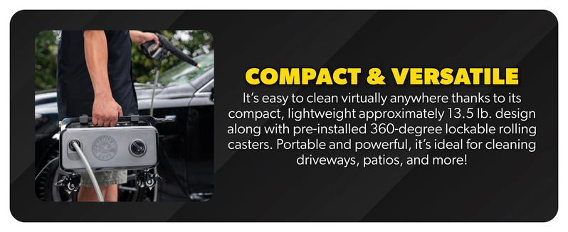 CHEMICAL GUYS ProFlow PM2000 Pro Electric Pressure Washer – 2030 PSI & 1.77 GPM for Deep Cleaning Cars, Driveways, Patios & More | Includes Spray Gun, 4 Nozzles, Hose & Wand | Compact, Lightweight Design for Auto Detailing & Home Use