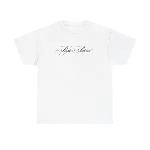 purple p*thead tee | white t-shirt, cursive text