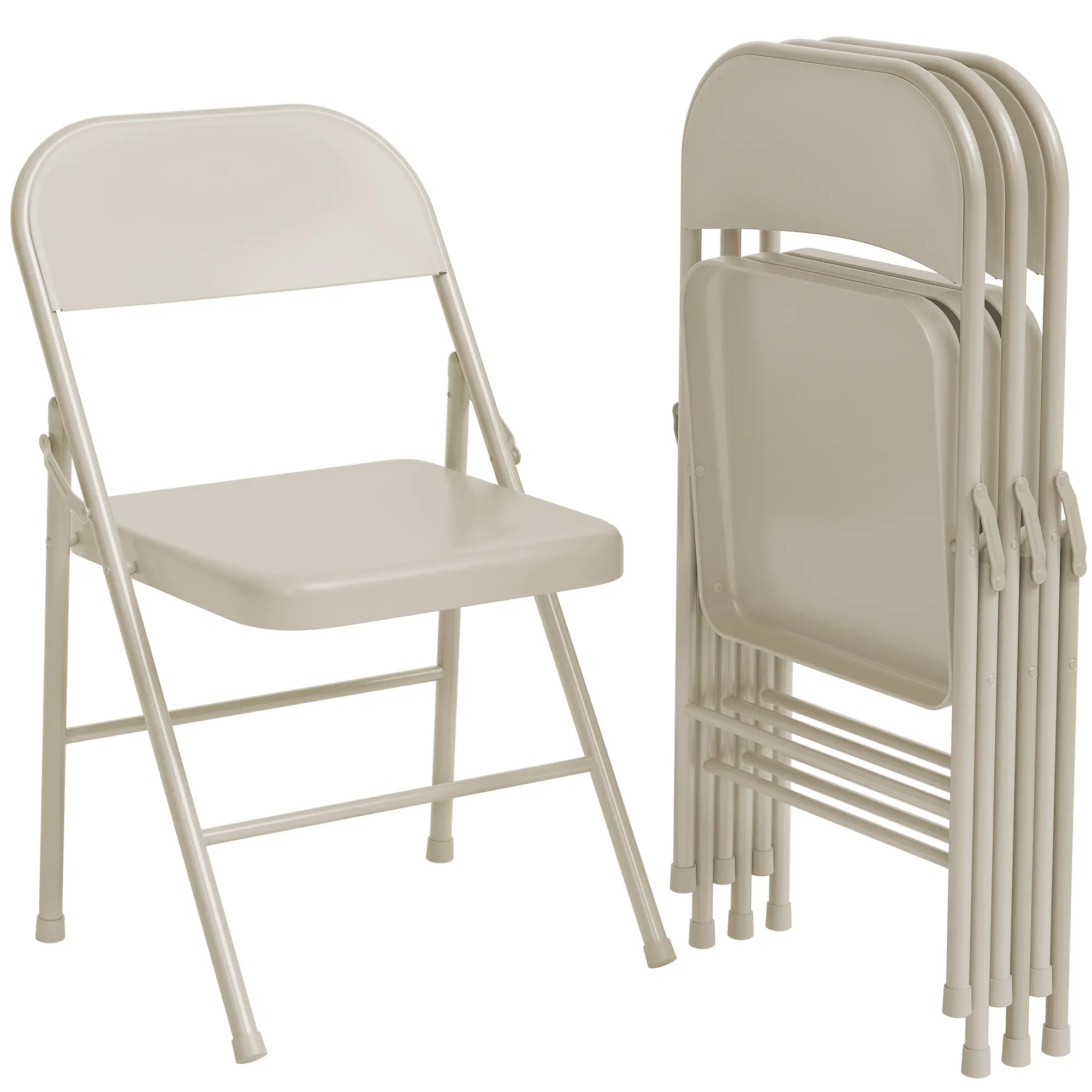 Durable Foldable Chairs - Heavy-Duty Metal Collapsible Folding Chairs with 350 lb Capacity, Portable Stackable Space Saving Furniture for Small Spaces, Indoor Outdoor Events, Quick Fold Easy Storage, Quick Set-Up