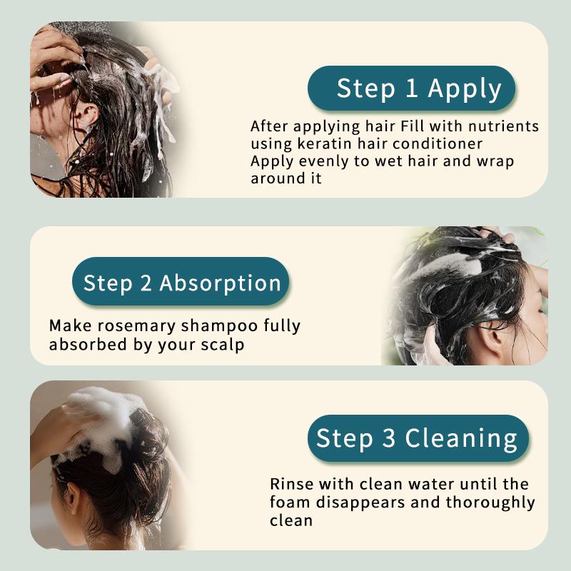 【Buy 1 Get 1 Free】BEKSF Anti-hair loss shampoo oil control anti-dandruff hair care rosemary repair reduce hair loss scalp cleansing conditioner 220ML Moisture Haircare Cleanser Hydrate Moisturizer Hydrating Moisturizing-3
