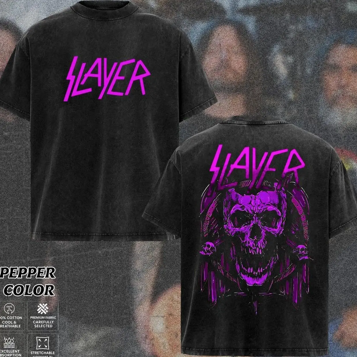 [COLLECTION] Slayer Band T-Shirt Collection, Old School Thrash Metal Graphic Tee, Hellfire Skull Heavy Metal Shirt, Dark Satanic Rebellion Aesthetic Band Merch, Distressed 80s Speed Metal Graphic T-Shirt, Gift for Metalheads, Merch for Men & Women 4H9