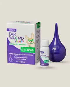 eosera EAR WAX MD for Kids Kit with Wax Dissolving Drops and Bulb, Age 2+, Value Size