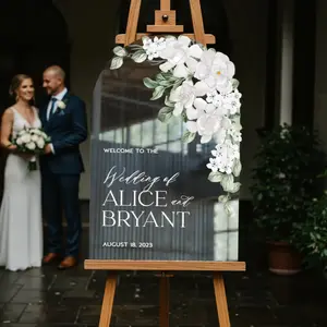 Sage Green Wedding Sign, White Floral Wedding Sign, Floral Wedding Decorations