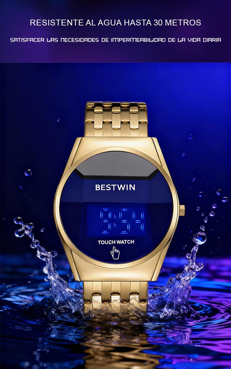 【Jumpstart sale】Touchscreen Racing Sport watch Luxury Mens Racing Sport ​Iridescent diamond-shaped mirror surfacet WatchMultifunction Chronograph  Stainless Stee! Casual Business Stvle Perfect Giftfor Him fashionable wristwatch time display