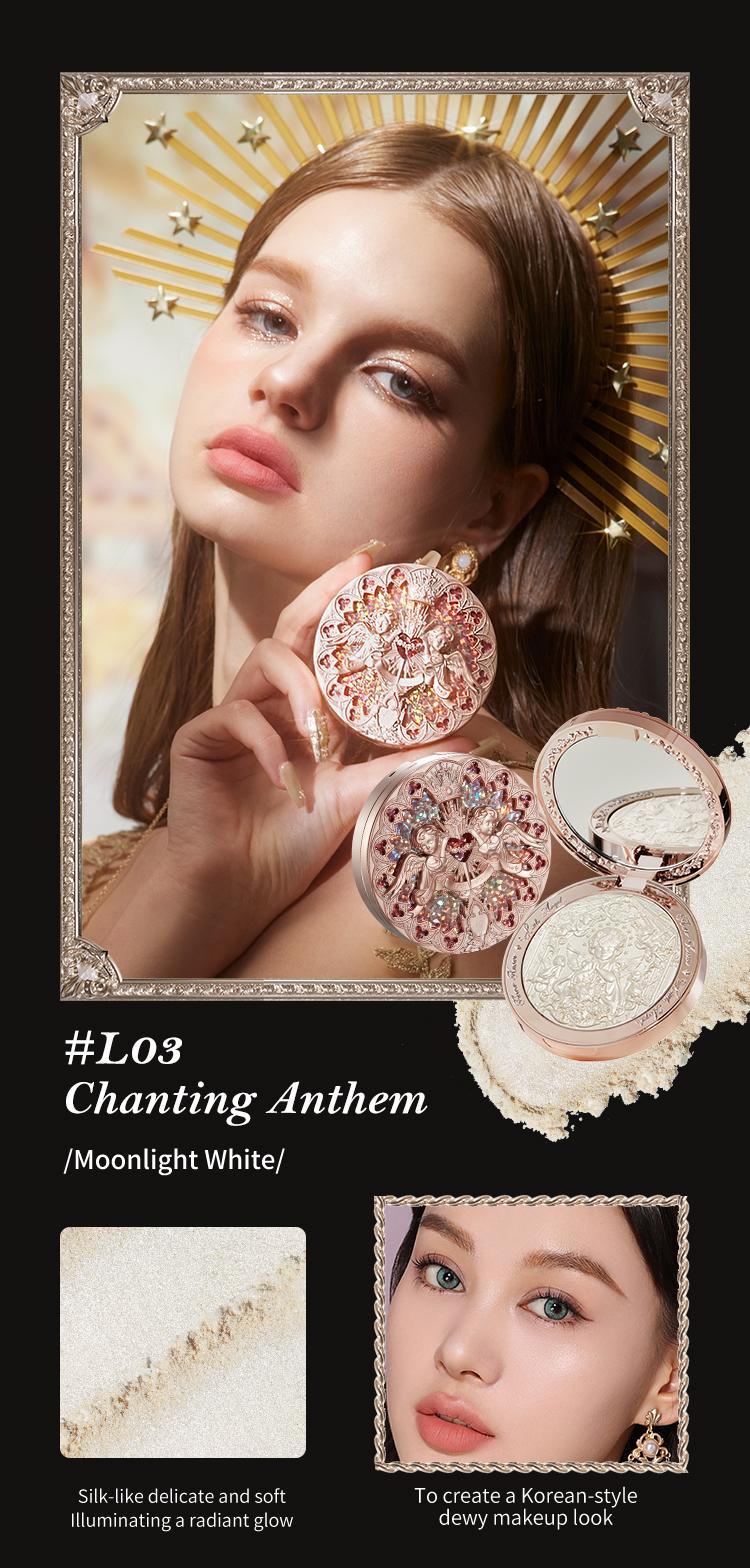 Flower Knows Little Angel Collection Embossed Highlighter, shimmer, makeup, cosmetic, silky, longlasting, dealsforyoudays