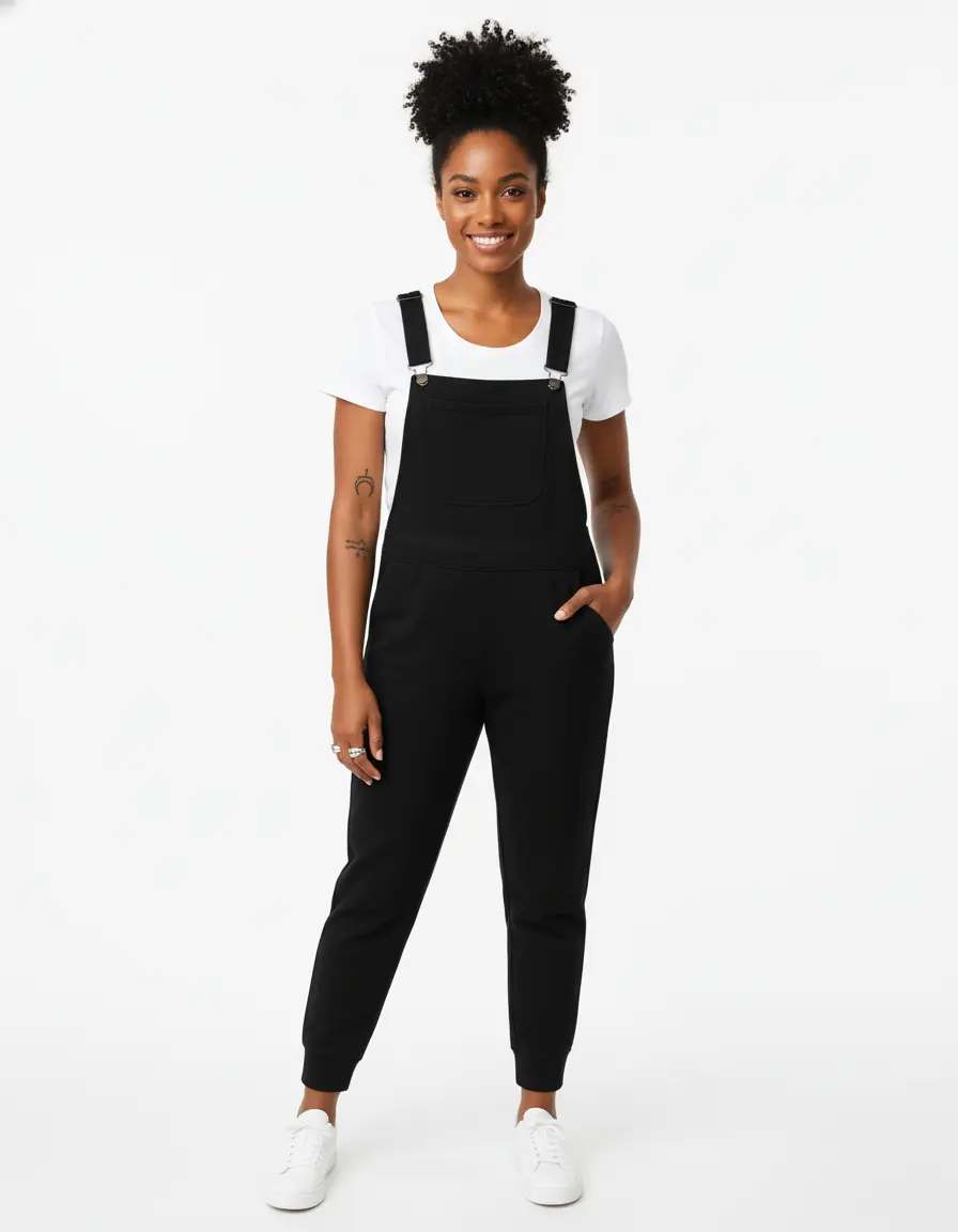Swoveralls - Midnight Black Jogger Overalls with Six Pockets  for All Seasons
