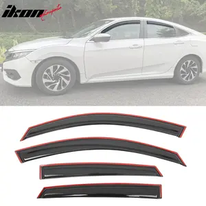 Window Visors Rain Guard for Honda Civic 4Dr 2016-2021 In Channel 4PCS Set