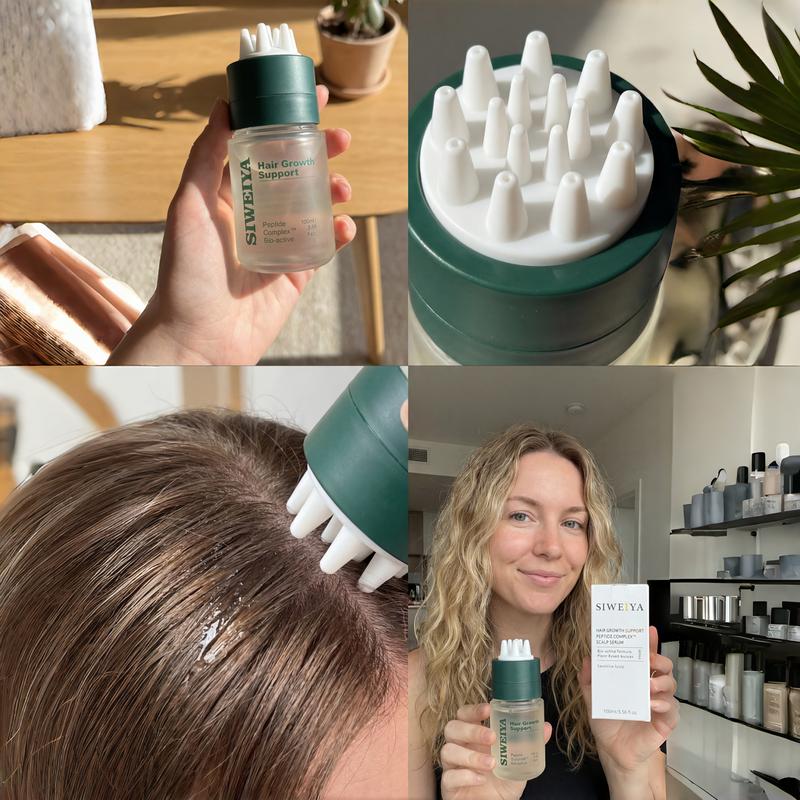 Korean Hair Growth Scalp Serum — Peptide Complex Formula for Thinning Hair, Supports Fuller-Looking Strands, Plant-Based Bio-Active Care to Strengthen Roots & Soothe Scalp