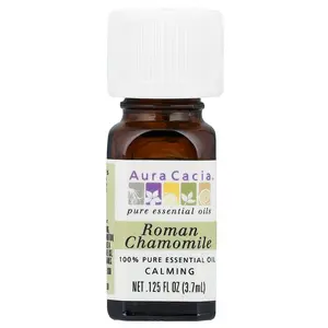 Aura Cacia 100% Pure Essential Oil, Roman Chamomile, 0.125 fl oz (3.7 ml)