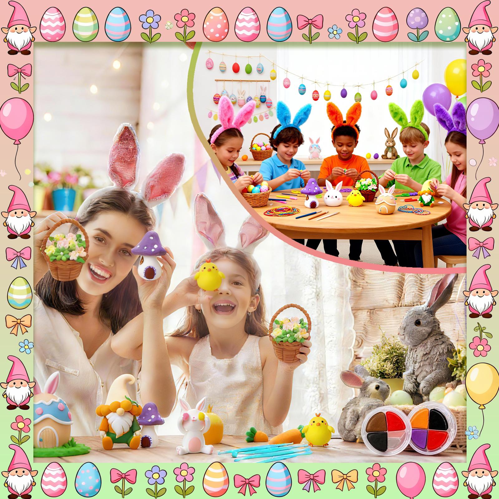 【NO BOGO】Air Dry Clay 12 Boxes Soft Ultra Light Safe Non Toxic DIY Craft Kit with Tools Tutorials &Cute Valentine gift