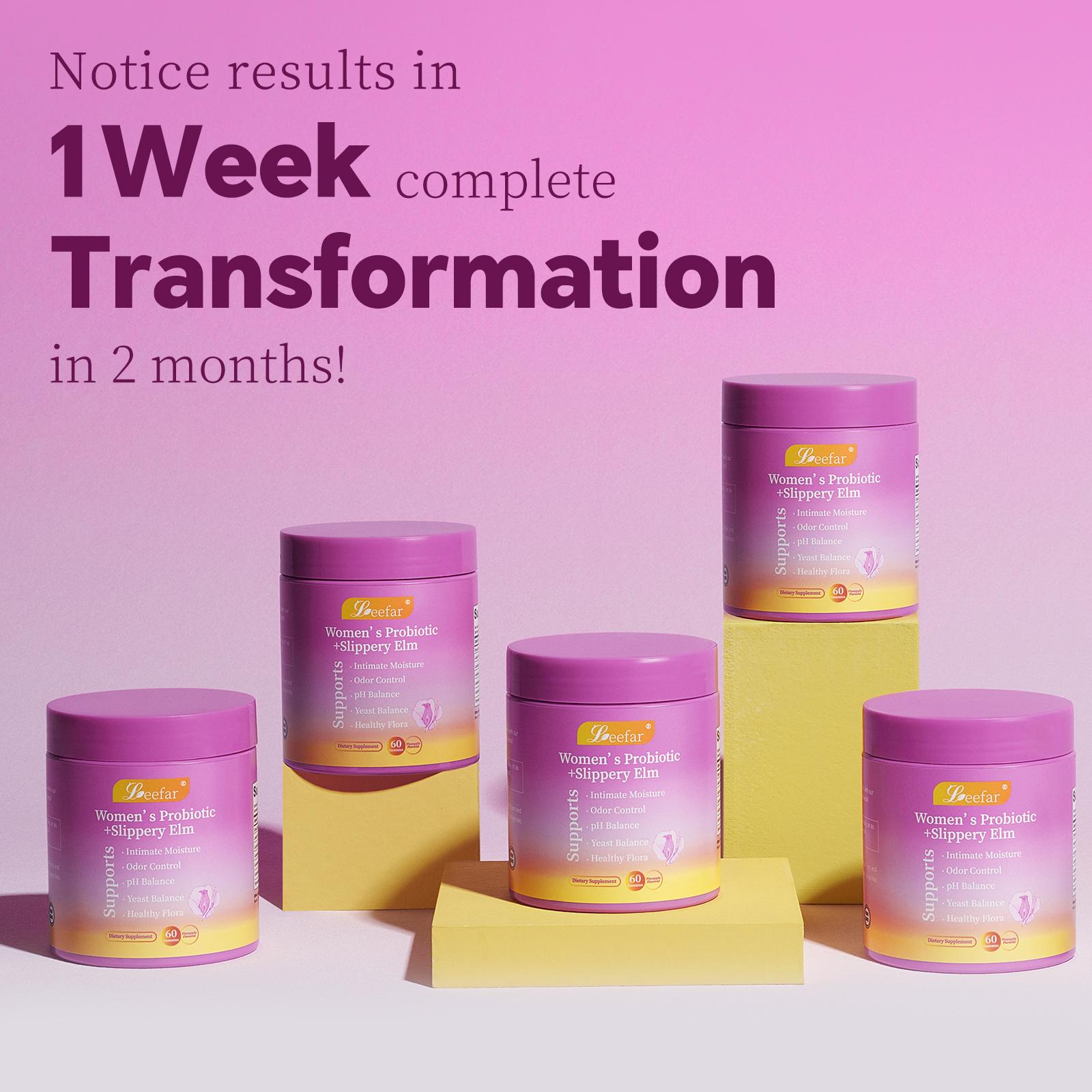 LEEFAR Her Juicy Feminine Probiotics Gummies- All in One Solution with Slippery Elm and Prebiotics&Lactobacillus Probiotic Blend for Women's pH Balance and Dryness - Hawaiian Pineapple Gummies 60 Counts Women's Probiotics LEEFAR Her Juicy Feminine Probiotics Gummies- All in One Solution with Slippery Elm and Prebiotics&Lactobacillus Probiotic Blend for Women's pH Balance and Dryness - Hawaiian Pineapple Gummies 60 Counts Women's Probiotics