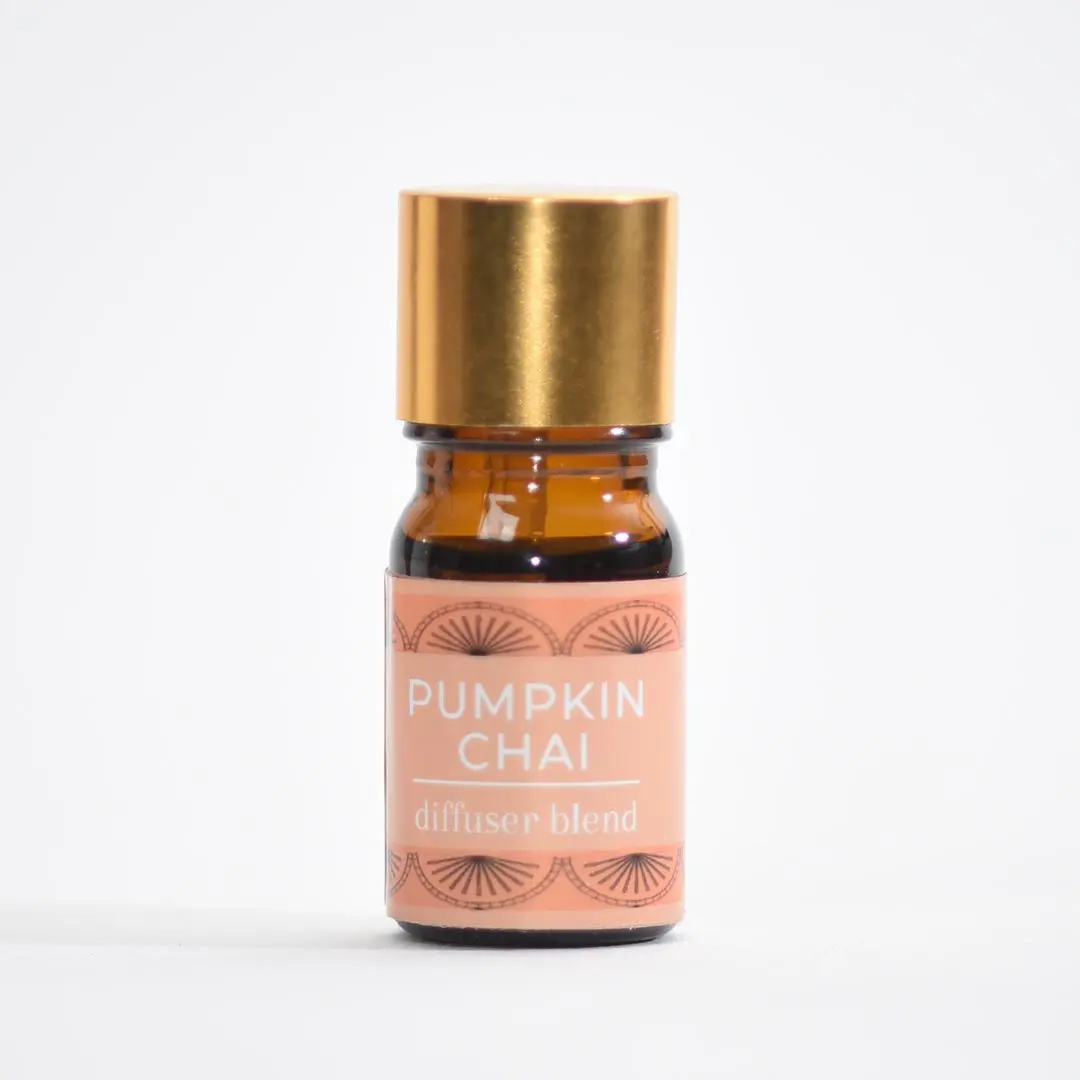 Pumpkin Chai Essential Oil Diffuser Blend - Fall Home Fragrance with Ginger, Cinnamon & Vanilla - 15ml Scented Oil for Relaxation