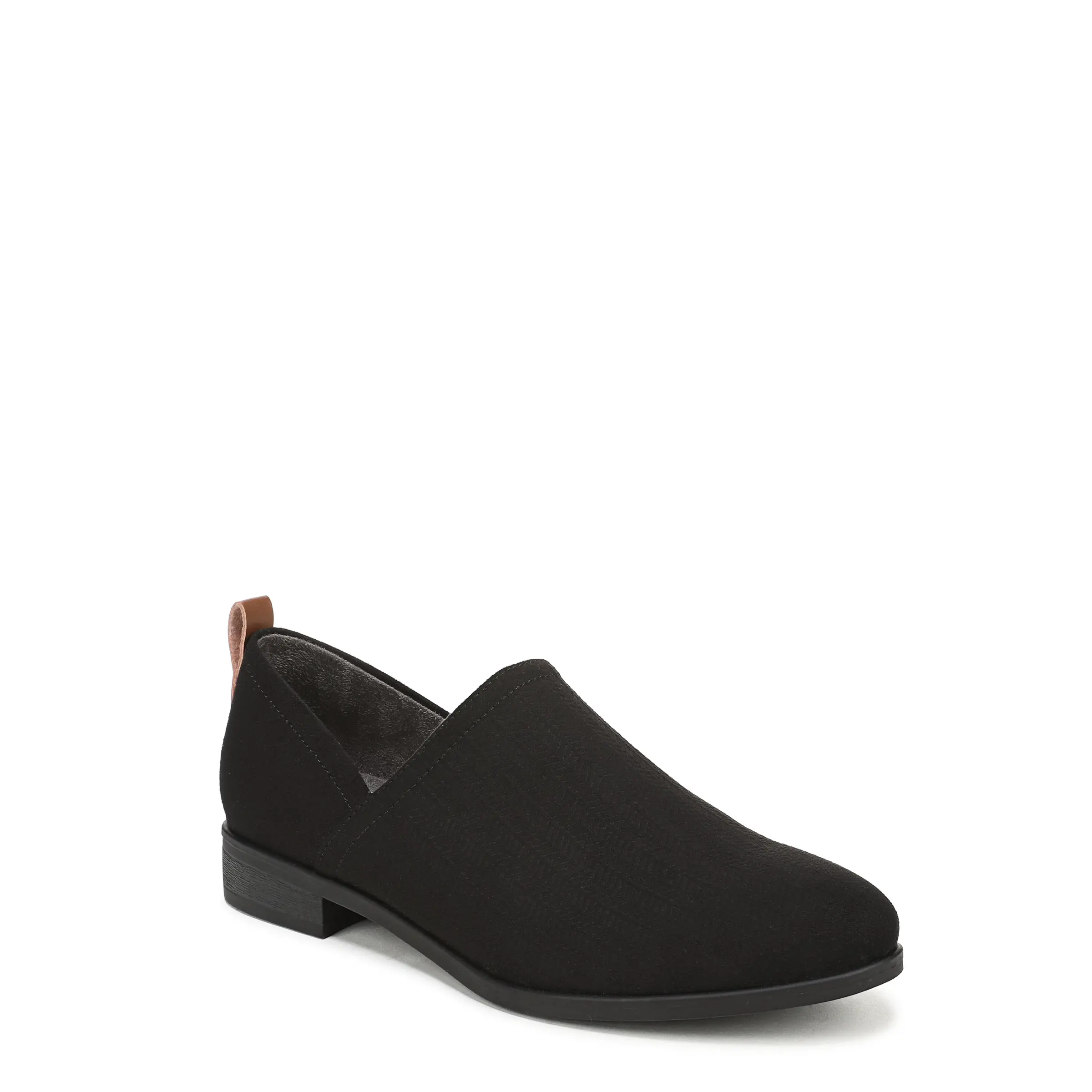 Dr. Scholl's Shoes Women's Ruler Loafer, Everyday Comfortable Slip-On in Microsuede Fabric with Round Toe, Arch Support & 1 Inch Heel, Wide Widths Available, Comfortable Heels, Slip-On Fit, Be You Embossed Detail, Spray Stack Heel, Cushioned