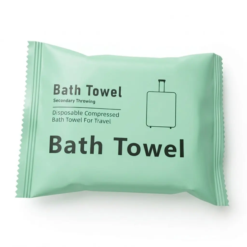 Disposable Compressed Bath Towel, Extra-Thick Pearl Pattern Cotton Fiber Chemical-Free Full-Sized Portable Towel for Travel, Camping, Gym (Outer Packaging Color Random), Chemical Free Bath Towels, Full Sized Bath Towels