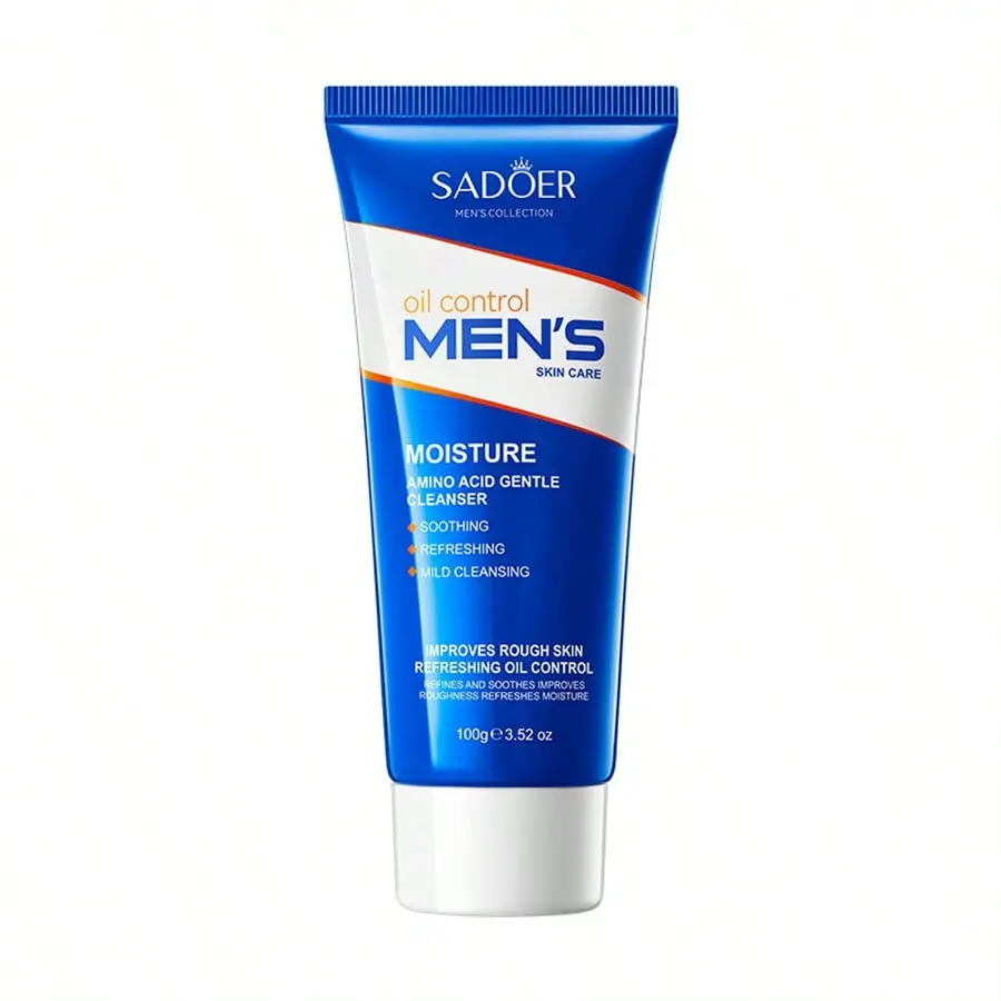Men's Amino Acid Facial Cleanser 100g | Gentle Foaming Face Wash for Daily Cleansing & Fresh Feeling