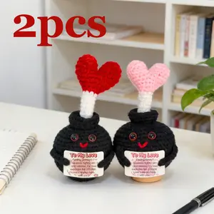 【Valentine's Day】Mini Crochet Bomb Gifts for Her Him, Wife Husband Girlfriend Boyfriend I Love You Gift, Anniversary Birthday Gifts