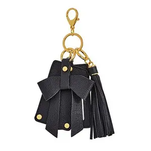 Joy Mangano Joy Luxe Leather Glamorous Charms 3-piece Keychain Collection