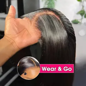 Bling Hair 9x6 6x4 Glueless Wig Real Human Hair Bone Straight Ready To Wear HD Lace Closure Wig Transparent Pre Cut 13x4 13x6 Lace Front Wig Human Hair Easy Go No Glue