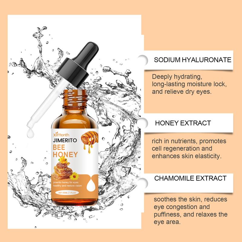 Ximonth Honey Eye Care Solution Refreshing Moisturizing Relieving Eye Astringency Dry Comfortable Care Eye Drops