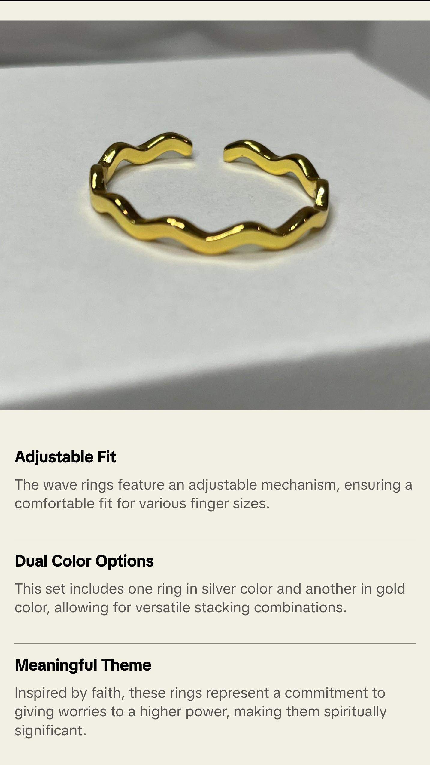 Wave Ring Set- Adjustable