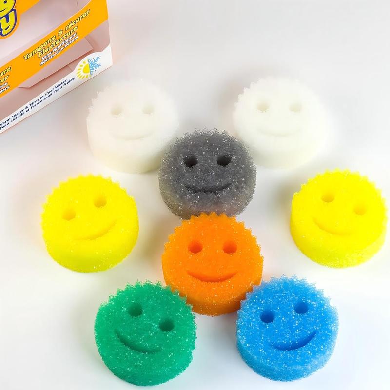 （8-Pack）Scrub Mommy Color Sponges - Scratch-Free Multipurpose Dish Sponge - BPA Free, Polymer Foam, Stain & Odor Resistant