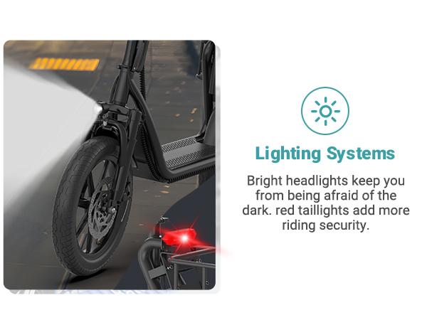 [AOVOPRO-VOLTVOGUE] ESBS Electric Scooter, Peak Power 750W, TopSpeed 22 mph, 10.5-22.5Ah, Driving Range 20-60 Miles,Rear Disc Brake + Electronic Brake, 14-inch Inflatable Tires.