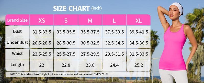 ATTRACO Women's Two-Piece Ribbed Sports Tank Top Set with Built-in Bra Fitted Racerback Design Round Neck for Sports Activities