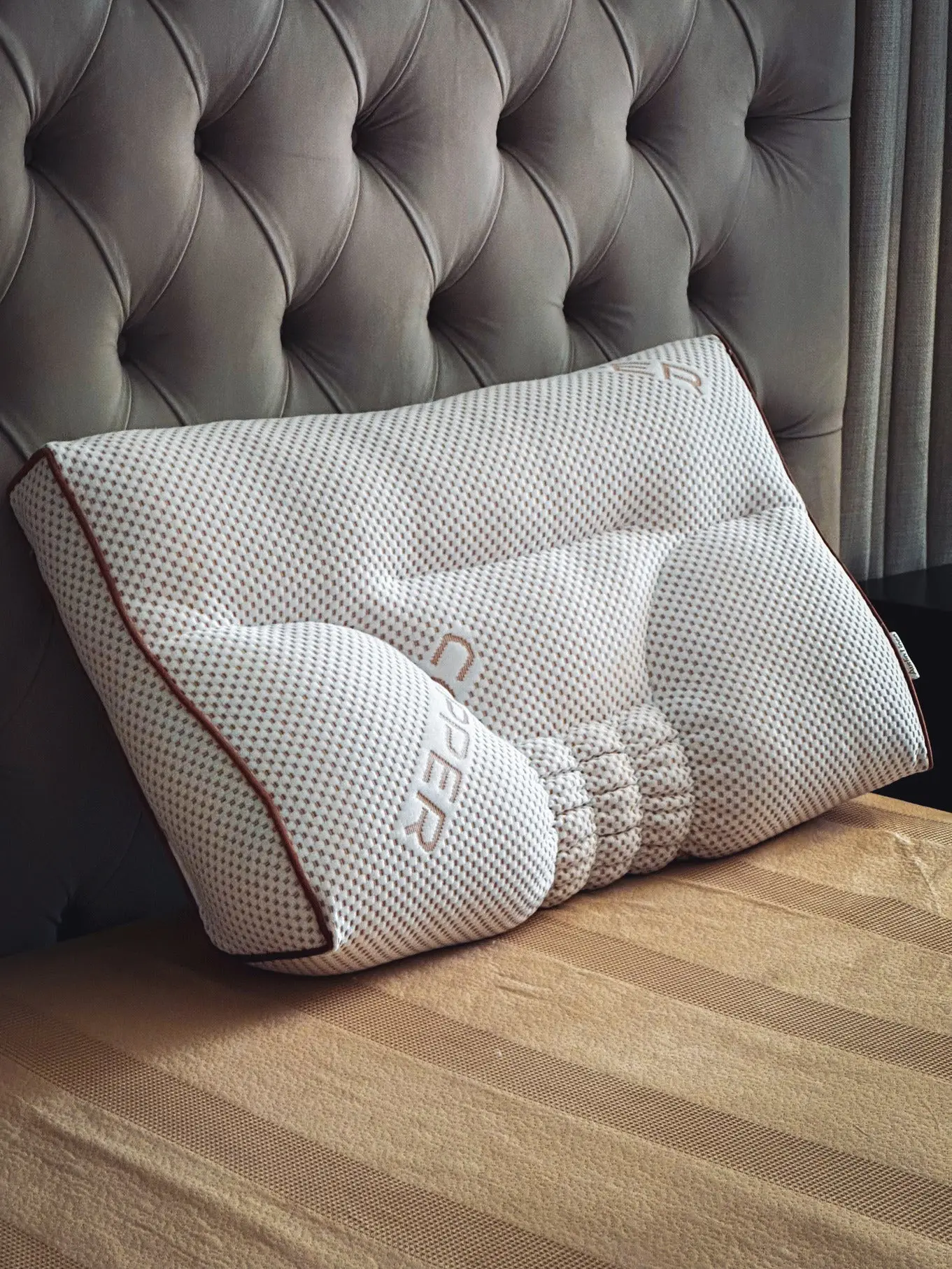 Copper Paratelk Bamboo Filled Cervical Pillow - Side Sleeper & Neck Support Pillow