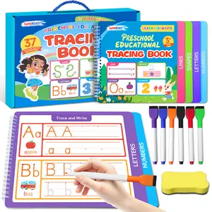 LUMIKIDZ Preschool Learning Activities - Letter Tracing Books for Kids Ages 3-5 - Toddler Handwriting Practice - Learning Books for 4 Year Olds, Educational Learning Toys for 3 Year Old - 4 Year Old Boy Toys