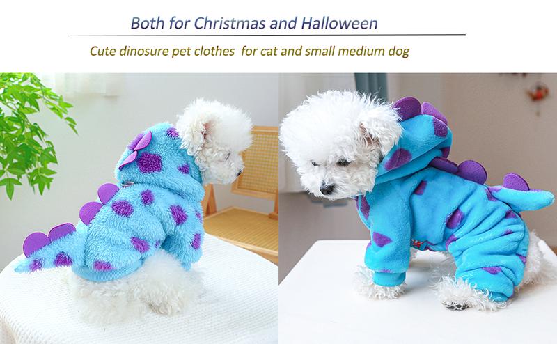 【Pet Supplies】Generic Dinosaur Dog Cat Winter Clothes Small Medium Pets Hoodie Coat Warm Fleece Outfit Leash Ring Design Funny Costume Keep Pets Cozy Holiday Party 【Pet Supplies】Generic Dinosaur Dog Cat Winter Clothes Small Medium Pets Hoodie Coat Warm Fleece Outfit Leash Ring Design Funny Costume Keep Pets Cozy Holiday Party