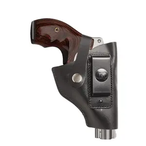 Smith&Wesson J Frame IWB Leather Holster for S&W Models 442, 642, Airweight 637, 638, 640 .38 Special, Leather Holster with Belt Clip (KM146)
