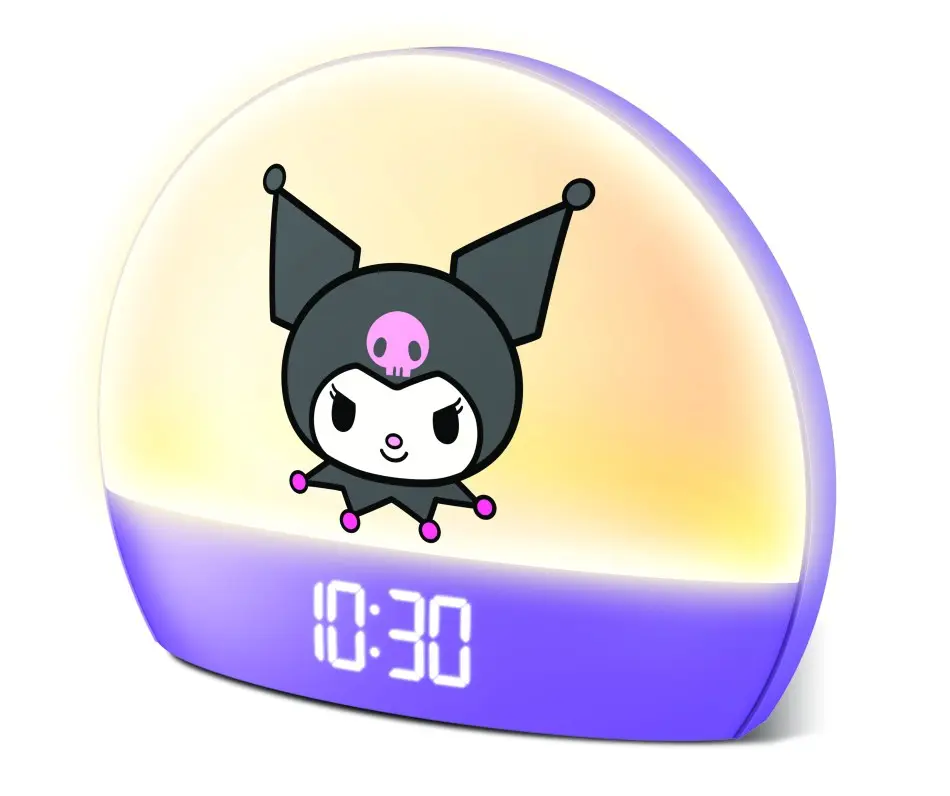 Hello Kitty Kuromi LED Digital Alarm Clock - USB-Powered Bedside Clock, 6 Color-Changing Modes, LED Light-Up Display, Interactive Function, Purple Home Decor for Bedrooms, Led Alarm Clock, Digital Alarm Clocks For Bedrooms