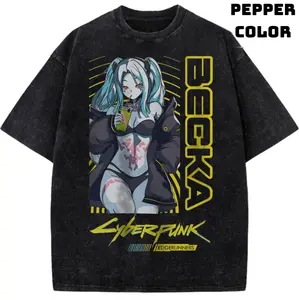 Rebecca Shirt, Cyberpunk Edgerunners Shirt, Game Shirt, Vintage T-Shirt, Good Graphic Tee, Unisex Cotton Trendy T-Shirt, Gift T-Shirt, Top Streetwear Menswear Womenswear