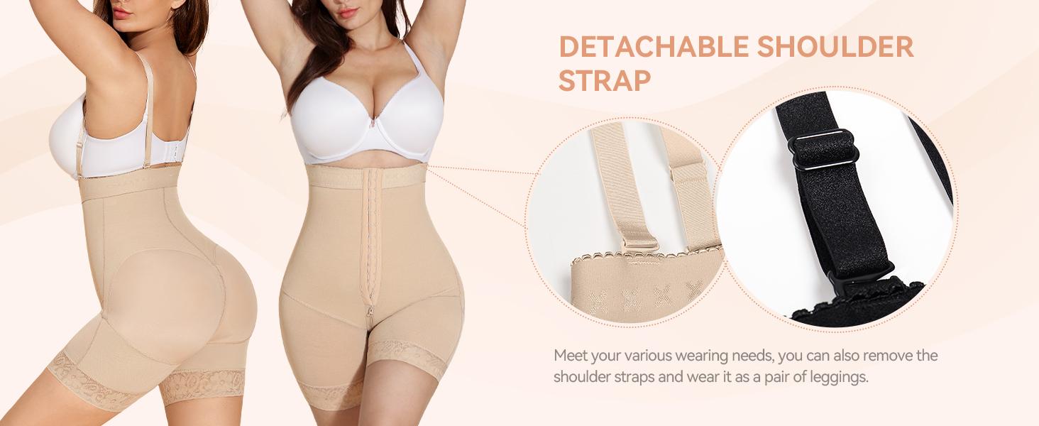 Curvyfaja Shapewear for Women Tummy Control Body Shaper Butt Lifter Faja Plus Size with Zipper Crotch