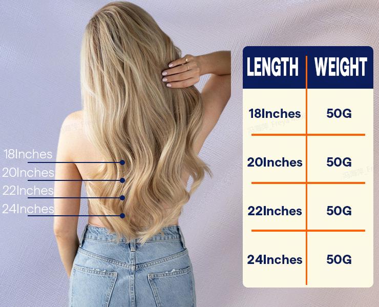 Full Shine Tape in Hair Extensions Genius Weft Tape in Extensions 1 Pcs 18-24Inch 50G And 4 Pcs 16-22Inch 90-120G