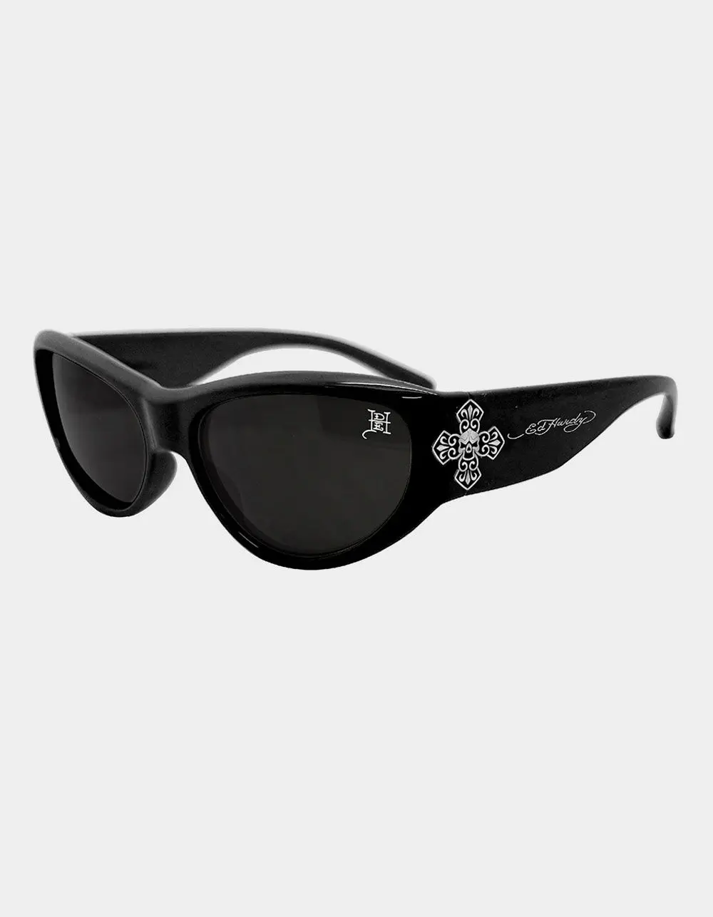 ED HARDY Iron Cross Sunglasses, Black